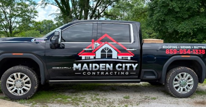 Work truck graphics installed in Central Kentucky.