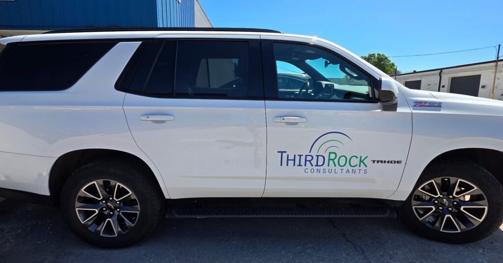 Business vehicle graphics for Third Rock Consultants.